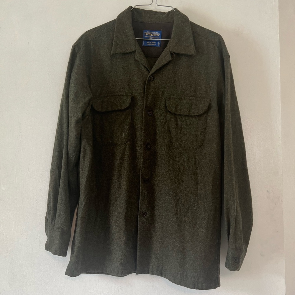 Pendleton Men's Original Wool Plaid Long Sleeve Button Down Board Shirt